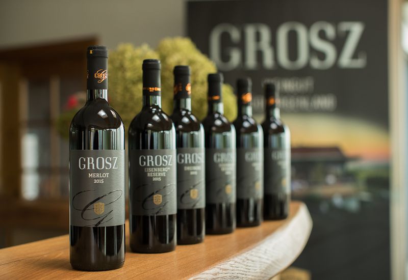 Kollektion von Rotweinen des Weingut Grosz